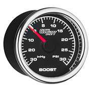 GlowShift 65mm Black White Racing Gauge Series