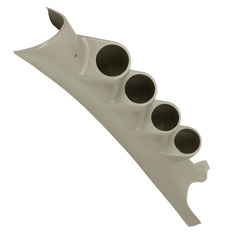 Taupe Quad Pillar Gauge Pod for 2003-2009 Dodge Ram Cummins