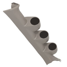 Gray Triple Pillar Gauge Pod for 6.4L Power Stroke