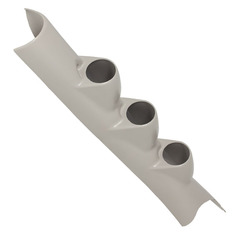 Taupe Triple Pillar Gauge Pod for 2010-2018 Dodge Ram Cummins