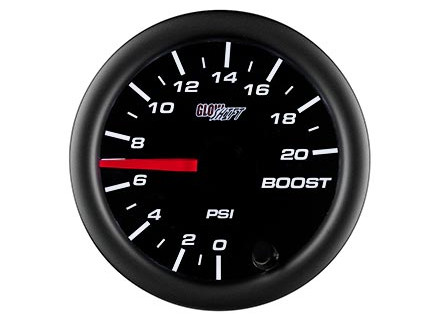 Black 7 Color 20 PSI Boost Gauge