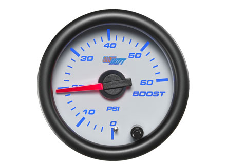 White 7 Color 60PSI Boost Gauge