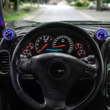 Gauge Pods Installed on Corvette