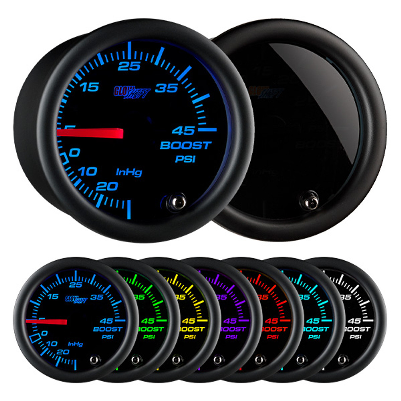 7 Color Series Dual Digital Air Pressure Gauges