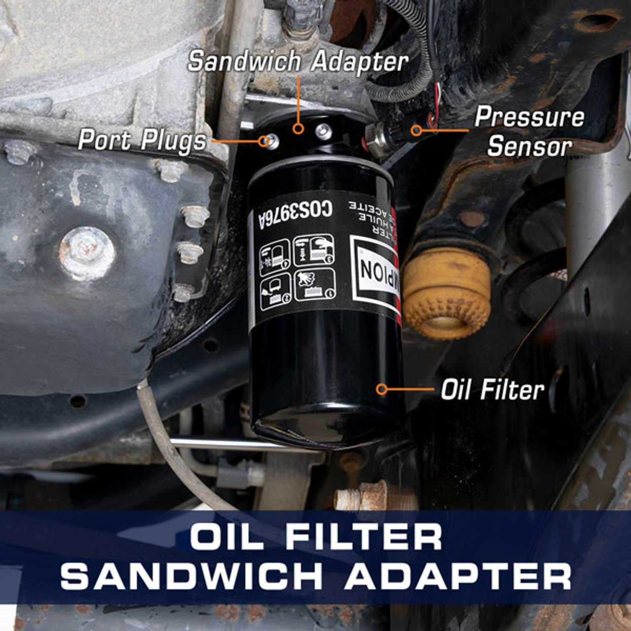 Oil Filter and Oil Cooler Adapter For 6.7 Powerstroke