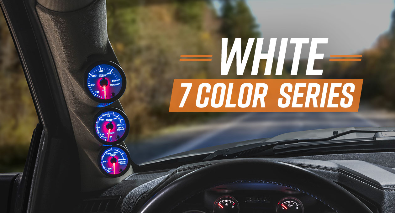 White 7 Color Water Temperature Gauge