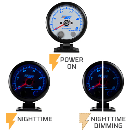 White 7 Color Series Backlighting