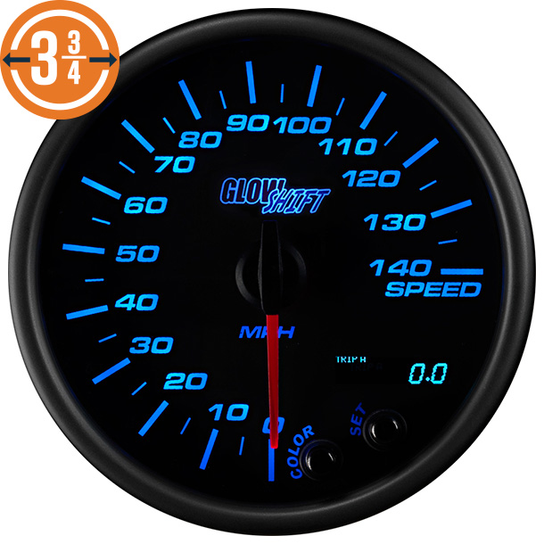 Black 7 Color Speedometer Gauge