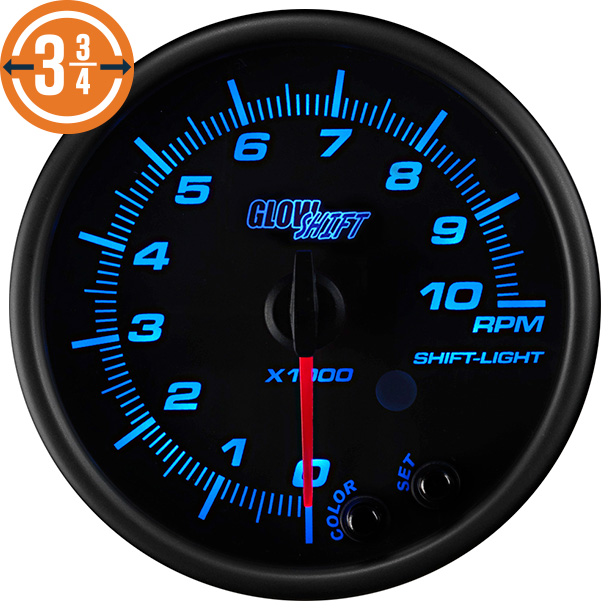 Black 7 Color Tachometer Gauge