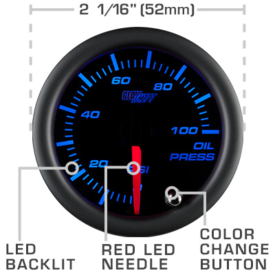 Tinted 7 Color Series Gauge Features Specs