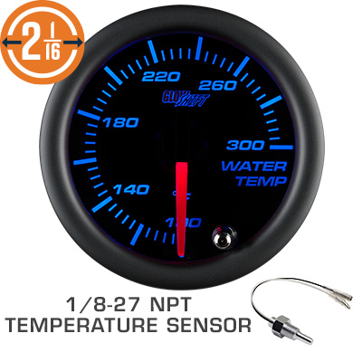 Tinted 7 Color Series Water Coolant Temperature Gauge