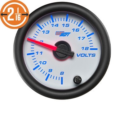 White 7 Color Series Volt Gauge