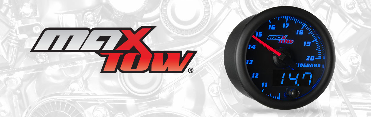 GlowShift | MaxTow Black & Blue Double Vision™ Truck Wideband Gauge GlowShift | MaxTow Black & Blue Double Vision™ Truck Wideband Gauge