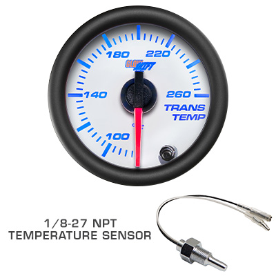 Transmission Temperature Gauge Short Sweep Electronic 2 1/16 White Dial  100-260 F Range - Somar 4X4 - The House of Jeep