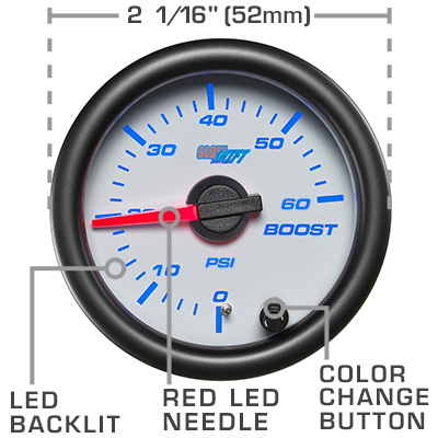 White 7 Color Series Gauge Features Specs