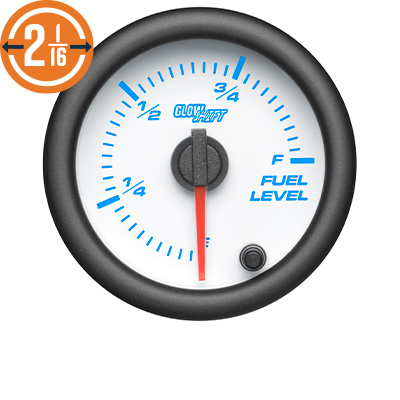 White 7 Color Series Fuel Level Gauge