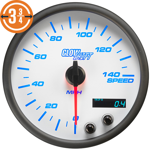 White 7 Color Speedometer Gauge