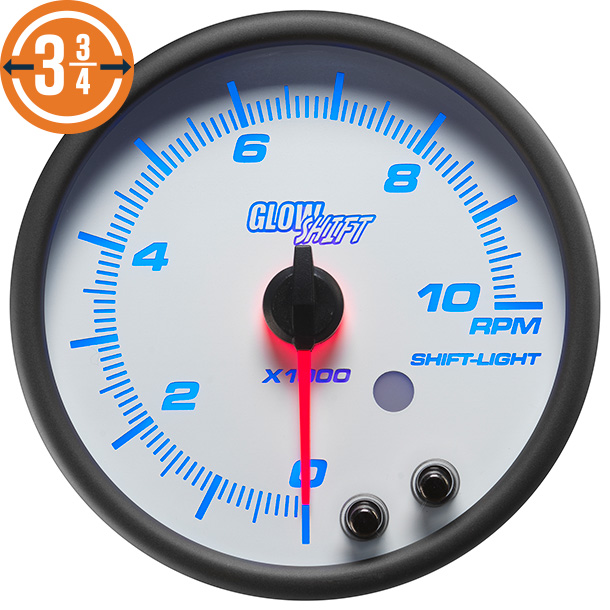 White 7 Color Tachometer Gauge