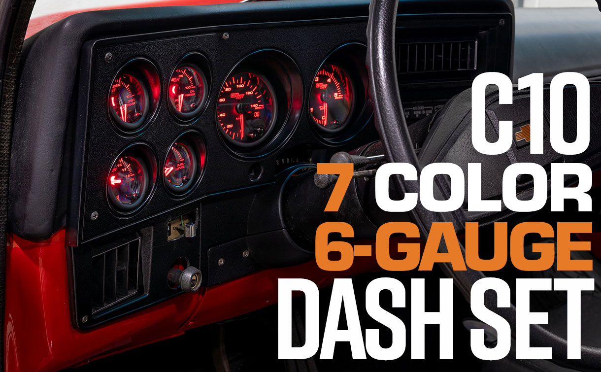 7 Color Series 6 Gauge Custom Diesel Dashboard Package Hero