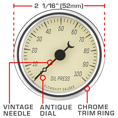 Antique White Classic Series Gauge Features Specs