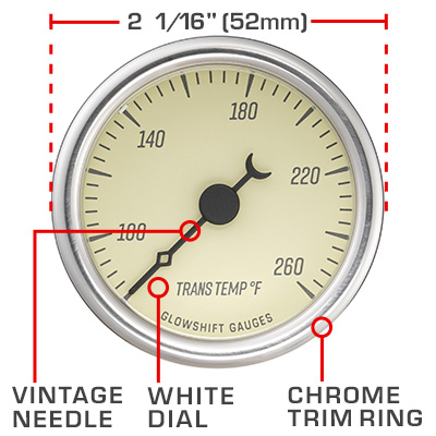 Vintage Gauge Dial Features