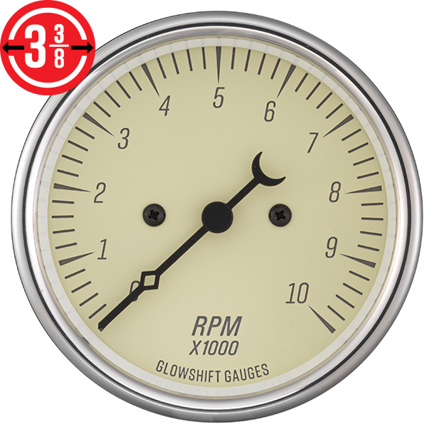 Classic Antique White Series Tachometer Gauge
