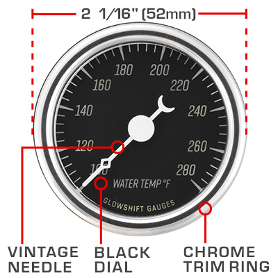 Vintage Gauge Dial Features