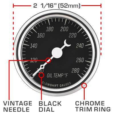 Vintage Gauge Dial Features