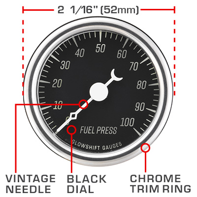 Vintage Gauge Dial Features