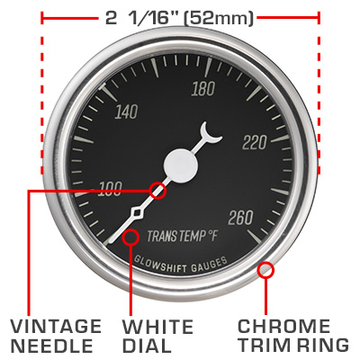 Vintage Gauge Dial Features