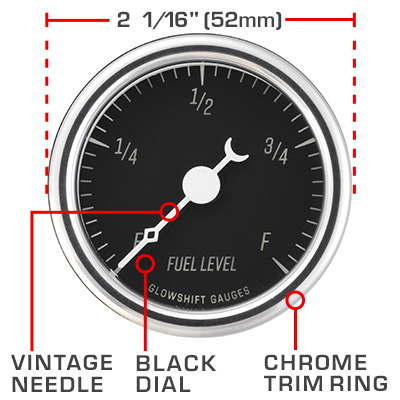 Vintage Gauge Dial Features