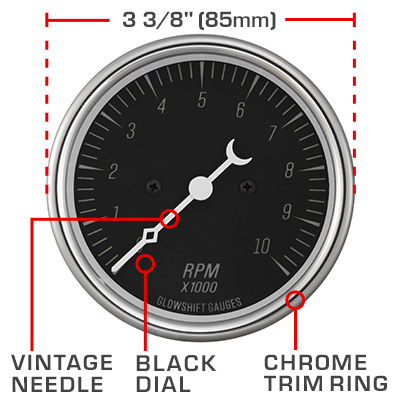 Vintage Gauge Dial Features