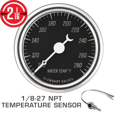 Classic Black Series Water Coolant Temperature Gauge