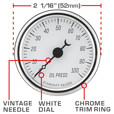 Vintage Gauge Dial Features