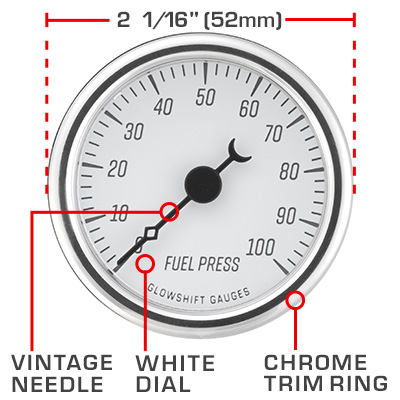 Vintage Gauge Dial Features