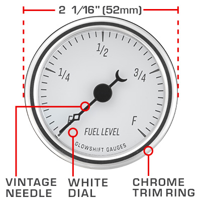 Vintage Gauge Dial Features