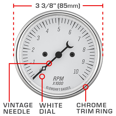Vintage Gauge Dial Features