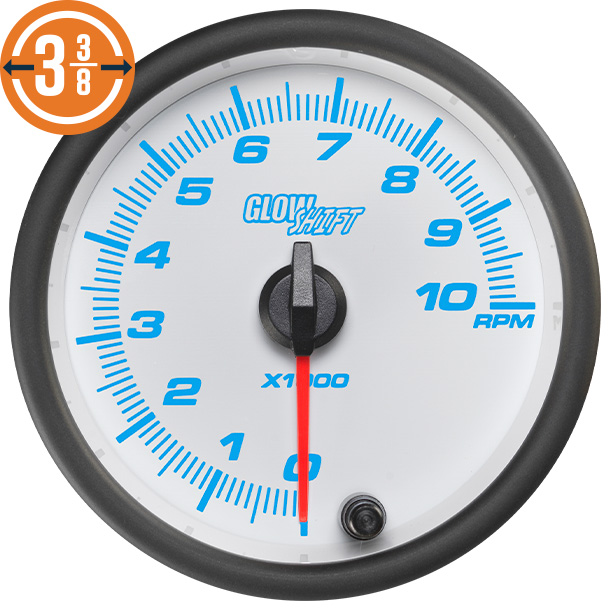 White 7 Color Tachometer Gauge