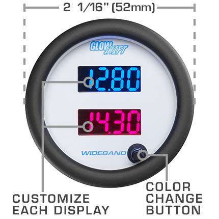 GlowShift | White 7 Color Dual Digital Wideband Air Fuel