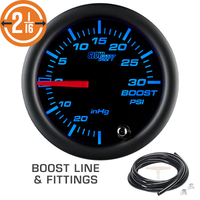 Black 7 Color Series Turbo Boost Vac Gauge
