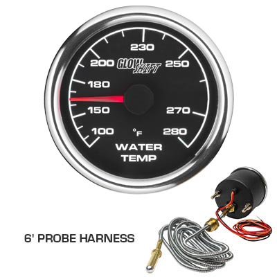 Black White Racing Series Water Coolant Temperature Gauge