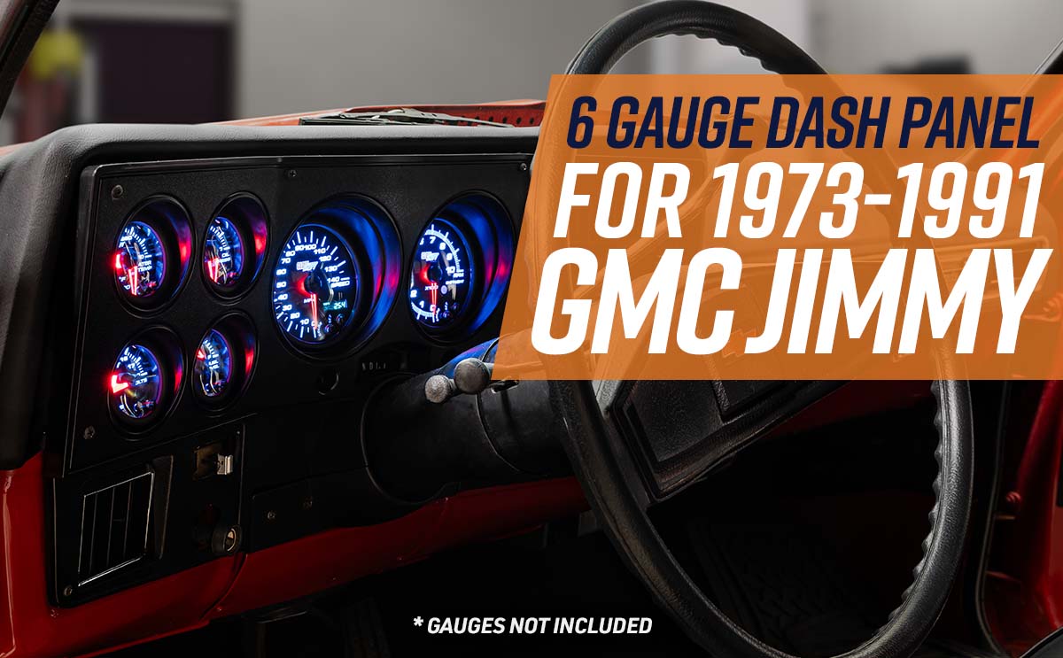 GlowShift 6-Gauge Cluster Dash Panel Pod for 1973-1991 GMC Jimmy