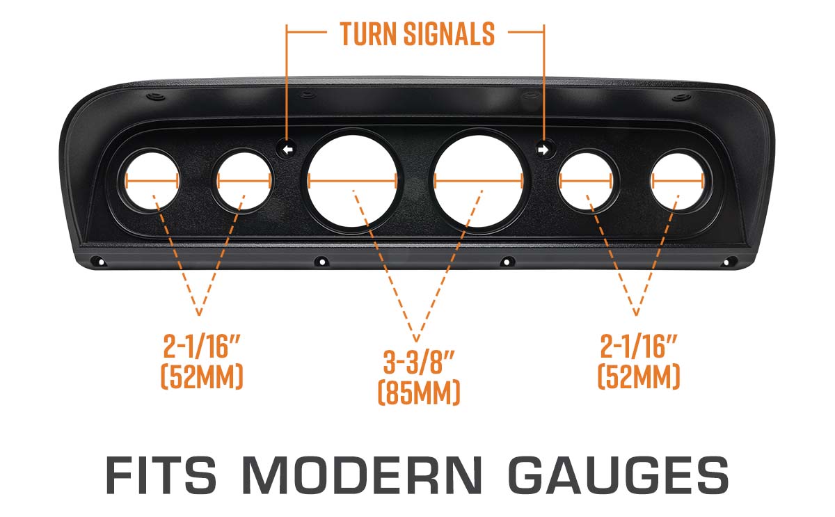 GlowShift Cluster Dash Panel Pod for 67-72 Ford F-100