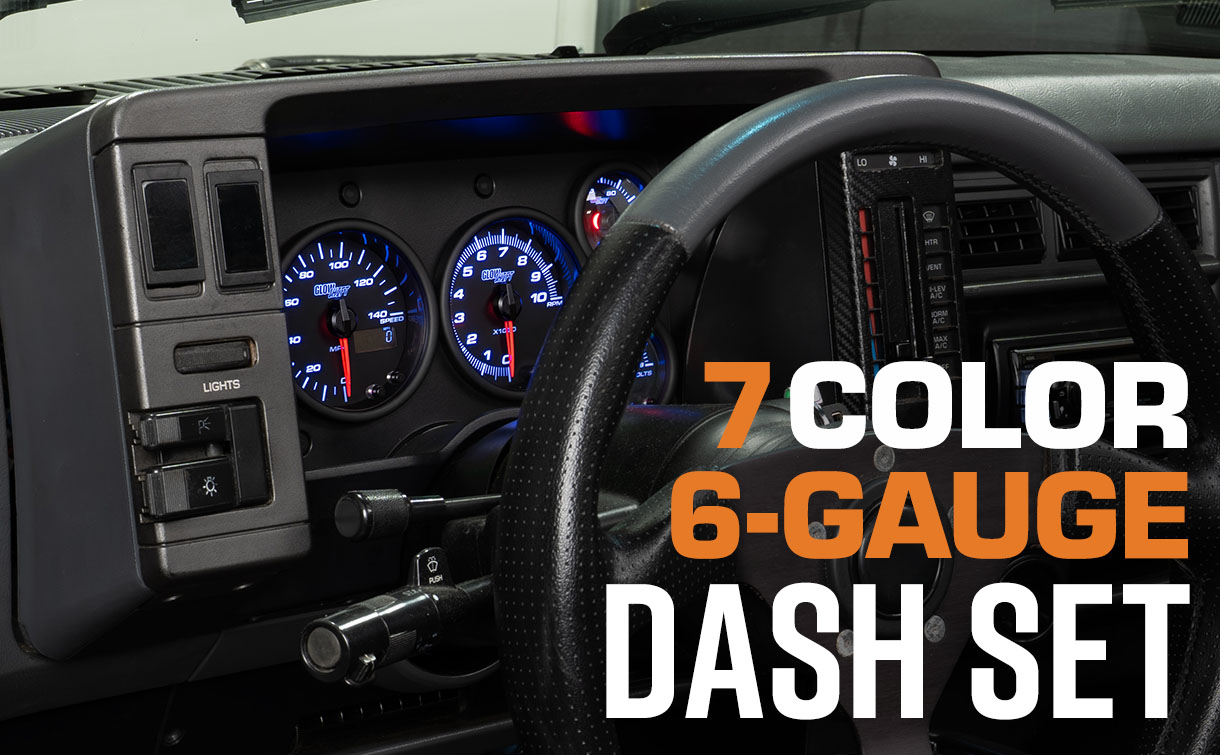7 Color Series 6 Gauge Custom Dashboard Package Hero for 86-94 GMC S15 Jimmy