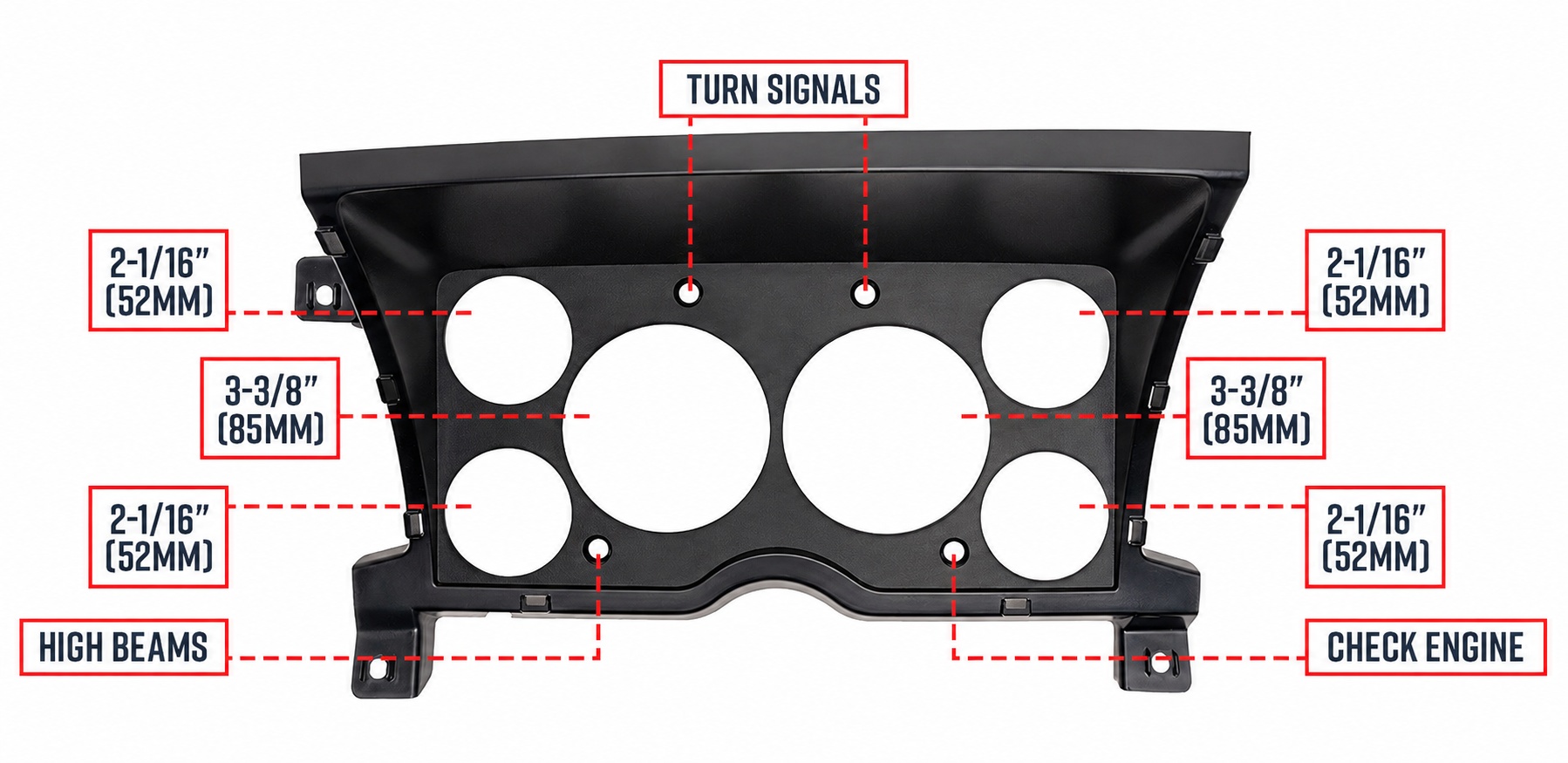 Replacement GMC Typhoon Dash Panel Cluster