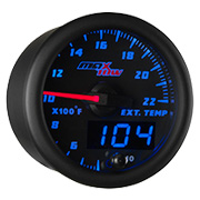 Glowshift Manometro Digitale Pressione Aria 200 PSI – 52 Mm, 10 Colori LED, Sensore NPT 1/8-27, Per Sospensioni Air Horn