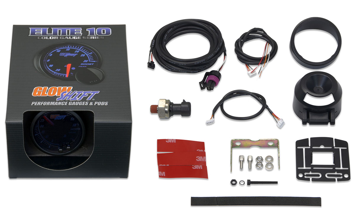 Elite 10 Color 60 PSI Boost Gauge Unboxed