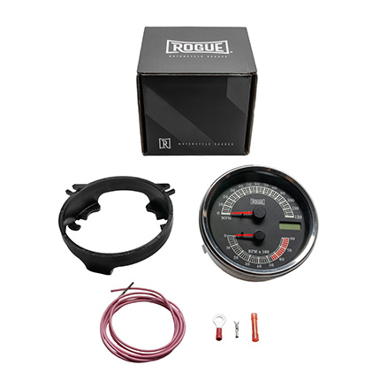 Parts Included with Rogue Motorcycle Gauge for Harley-Davidson FXST, FLST, FXDWG, FLHR