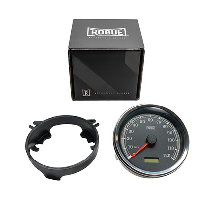 Parts Included with Rogue Motorcycle Gauge for Harley-Davidson FXST, FLST, FXDWG, FLHR