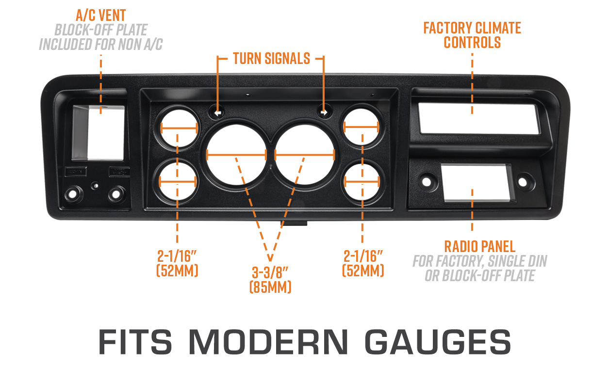 Replacement F100 Dash Panel Cluster